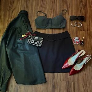Camila Coelho Charcoal Bustier Top
